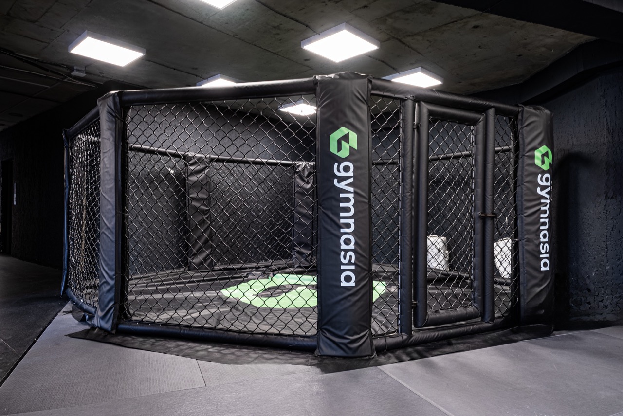 Octagon training area for sparring drills