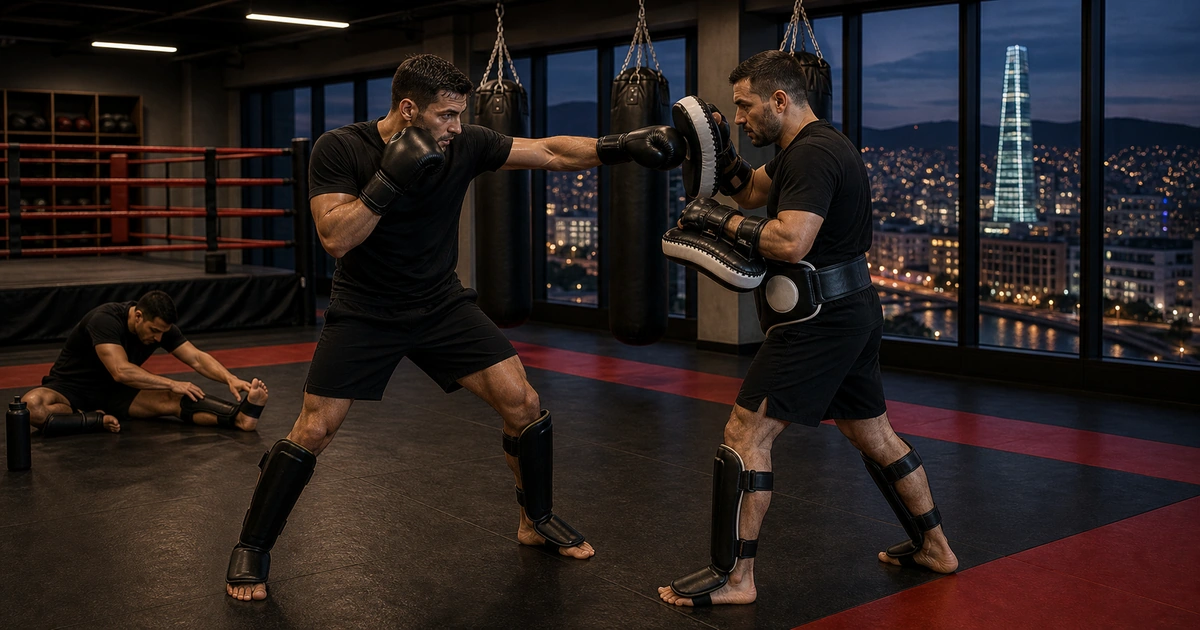 kickboxing training detail for Daily Schedule at a Kickboxing Camp: Training, Recovery and Meals