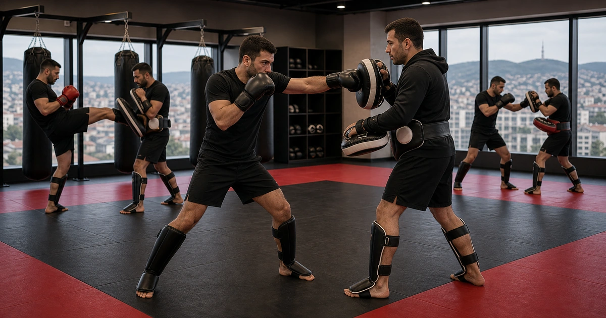 cinematic kickboxing camp scene in Georgia showing who this camp is for